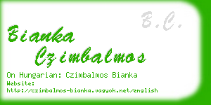 bianka czimbalmos business card